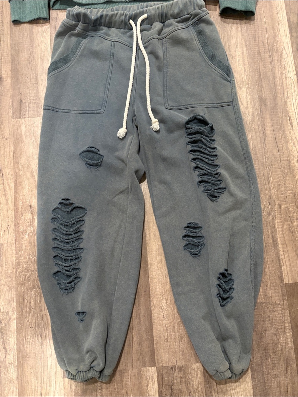 POL Distressed Hoodie And Sweatpants Set - Picture 3 of 8